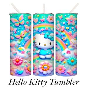 HELLO KITTY Decorative 20oz.Stainless Steel Tumbler For Hot or Cold Drinks